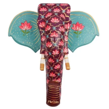 Multi Color Hand Embossed Wall Hanging Elephant Face